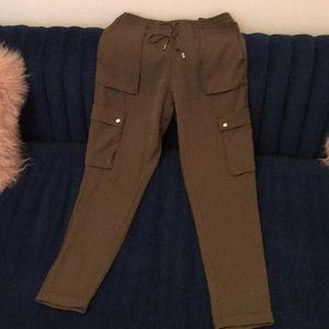 Sleek olive green pants